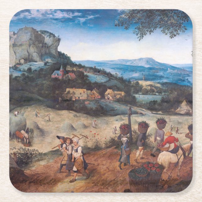 Posavasos Cuadrado De Papel El Haymake, Pieter Bruegel (Anverso)