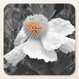 Posavasos Cuadrado De Papel El incendio en el interior