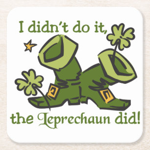 Posavasos Cuadrado De Papel El Leprechaun hizo
