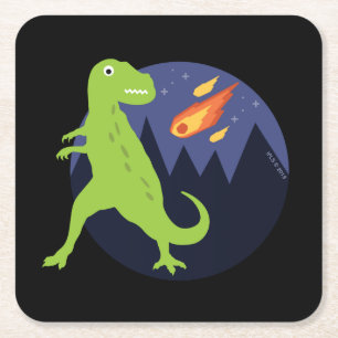 Posavasos Cuadrado De Papel El meteorito que se pegó