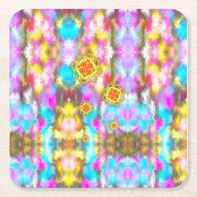 Posavasos Cuadrado De Papel El mundo en el que vivimos es apreciado (Anverso)