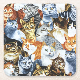 Posavasos Cuadrado De Papel El Payaso de los CATS