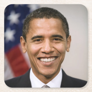 Posavasos Cuadrado De Papel El presidente electo de Estados Unidos, Barack Oba