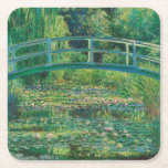 Posavasos Cuadrado De Papel El puente japonés (estanque de Lily-Agua), Monet<br><div class="desc">Oscar-Claude Monet (14 de noviembre de 1840 a 5 de diciembre de 1926) fue un pintor francés, fundador de la pintura impresionista francesa y el profesional más consistente y prolífico de la filosofía del movimiento de expresar las propias percepciones ante la naturaleza, especialmente en lo que se refiere a la...</div>