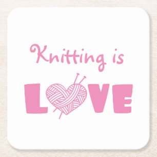 Posavasos Cuadrado De Papel El punto es amor