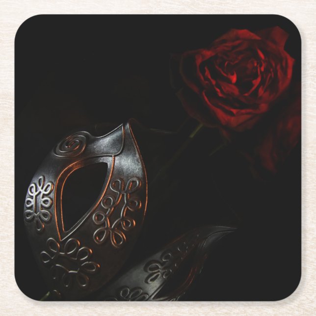 Posavasos Cuadrado De Papel El rosa moribundo de Phantom (Anverso)
