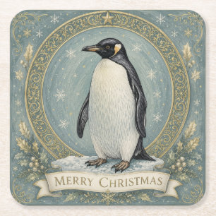 Posavasos Cuadrado De Papel El saludo navideño del emperador