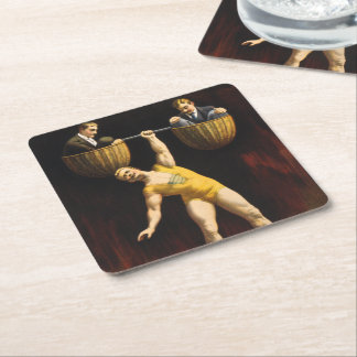 Posavasos Cuadrado De Papel El Sandow Eugen Sandow levantador de pesas de vode