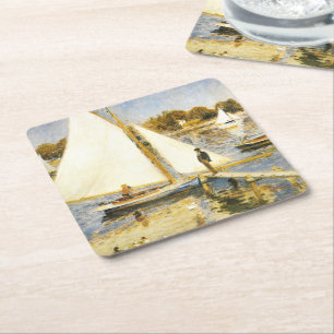 Posavasos Cuadrado De Papel El Sena de Argenteuil Auguste Renoir