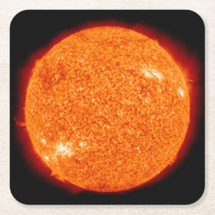 Posavasos Cuadrado De Papel El sol hirviendo