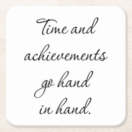 Posavasos Cuadrado De Papel El Tiempo Y Los Logros La Reparación De Papel