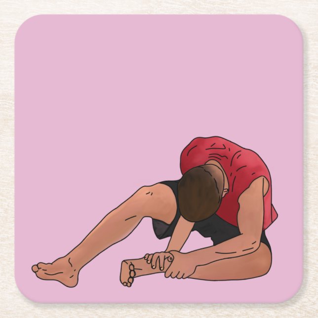 Posavasos Cuadrado De Papel El tobillo de Daniel al paso siguiente (Anverso)