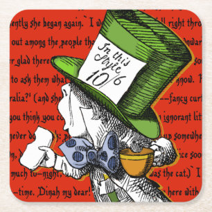 Posavasos Cuadrado De Papel El Trivet Mad Hatter