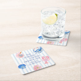 Posavasos Cuadrado De Papel El verano que cumplí veintiuno Cumpleaños costero