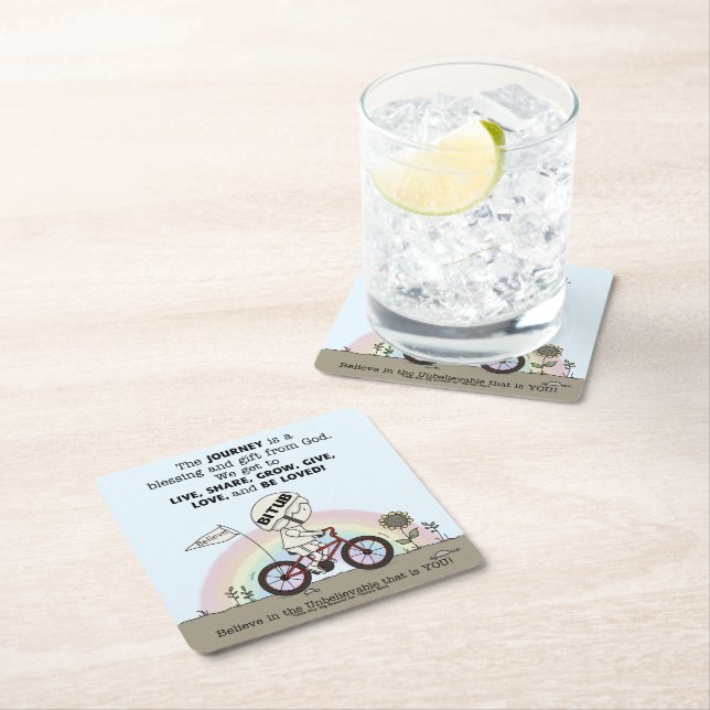 Posavasos Cuadrado De Papel El viaje es un regalo (In situ)