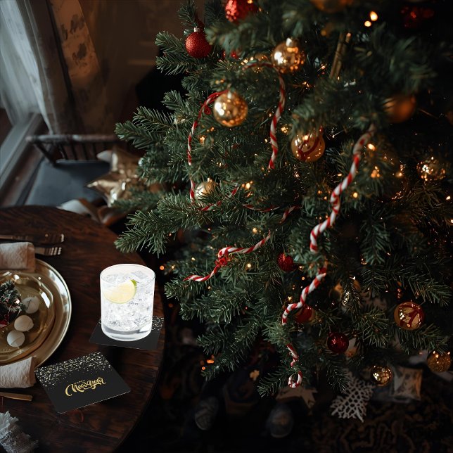 Posavasos Cuadrado De Papel Elegant Black Paper Coaster (Subido por el creador)