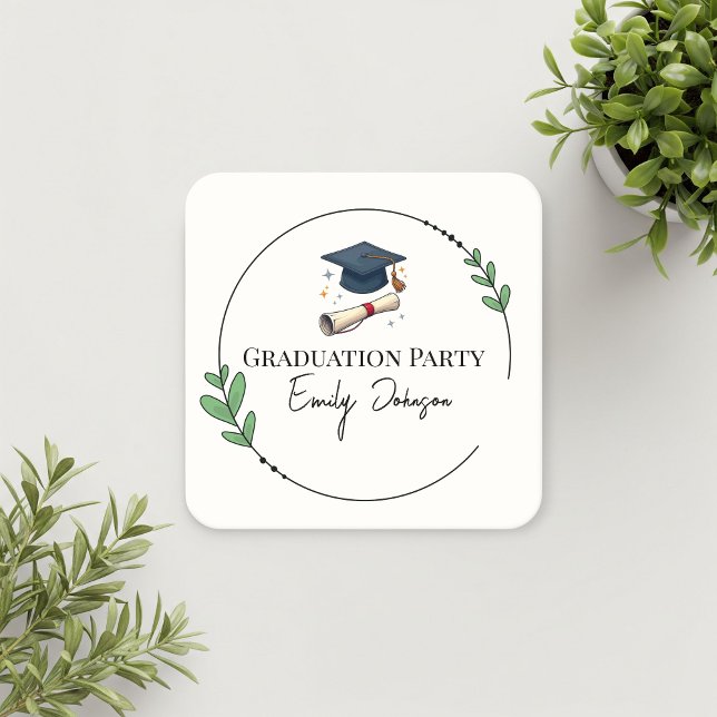 Posavasos Cuadrado De Papel Elegant Personalized Cardboard Coasters  (Subido por el creador)