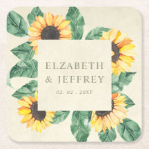 Elegant Sunflowers Garden Floral Wedding