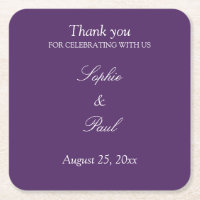 Elegante Boda morado oscuro gracias