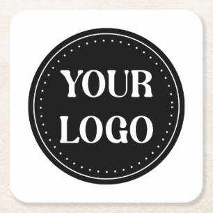 Posavasos Cuadrado De Papel Elegante, contemporáneo, refinado y personalizable