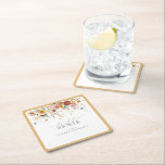 Posavasos Cuadrado De Papel Elegante ducha marrón amarillo acuarela marrón<br><div class="desc">¿Busca una moderna y elegante tostadora de ducha de novia? No busque más y venga a esta elegante y elegante montaña de papel cuadrado de color amarillo de flores silvestres de color azul marrón. Con una preciosa acuarela de colores florales en tonos cálidos neutros de una siena rosa rosa rosa...</div>