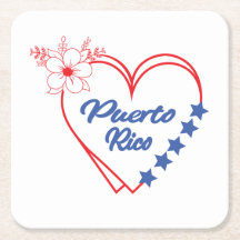 Elegante Ilustracion floral de corazón de Puerto R