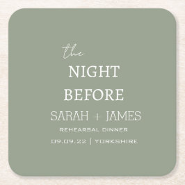 Posavasos Cuadrado De Papel Elegante la Noche Antes de la Cena de Ensayo de la