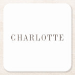 Posavasos Cuadrado De Papel Elegante y minimalista nombre profesional clásico<br><div class="desc">Opciones de tipo y tamaño diferentes,  herramienta de creación fácil de usar. Solo Necesitas Cambiar Nombre.</div>