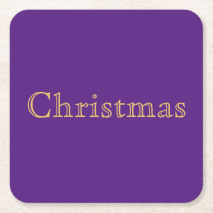 Posavasos Cuadrado De Papel Elegantes Navidades Nostálgicos Mensajes De Texto 