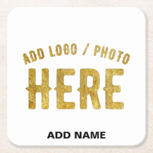 POSAVASOS CUADRADO DE PAPEL ELEGANTES PERSONALIZABLES BLANCOS MODERNOS VERIFIC
