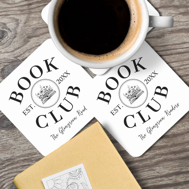 Posavasos Cuadrado De Papel Elegantes socios del club de libros regalo persona (Subido por el creador)