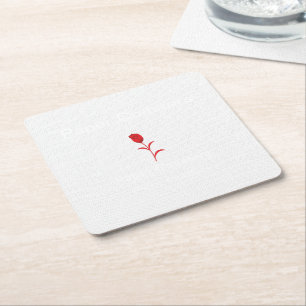 Posavasos Cuadrado De Papel Eleva tu marca con porta botellas de papel de alta