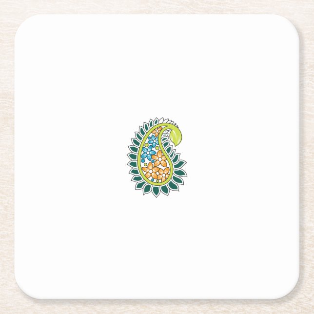 Posavasos Cuadrado De Papel Eleva tu marca con portaobjetos de papel de alta c (Anverso)