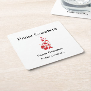 Posavasos Cuadrado De Papel Eleva tu marca con portaobjetos de papel de alta c