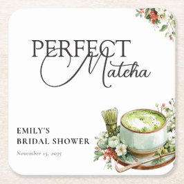 Posavasos Cuadrado De Papel Ella Encontró Su Desayuno Nupcial Perfecto Matcha
