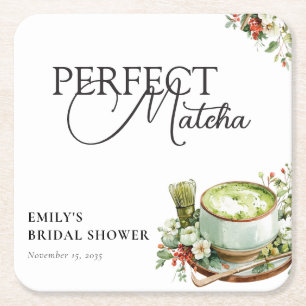 Posavasos Cuadrado De Papel Ella Encontró Su Desayuno Nupcial Perfecto Matcha