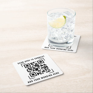 Posavasos Cuadrado De Papel Empresa   Análisis de código QR
