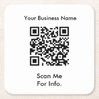 Empresa Empresa Empresa QR Code Square Paper Coast