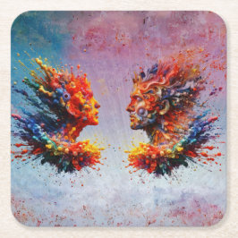 Posavasos Cuadrado De Papel En el principio...