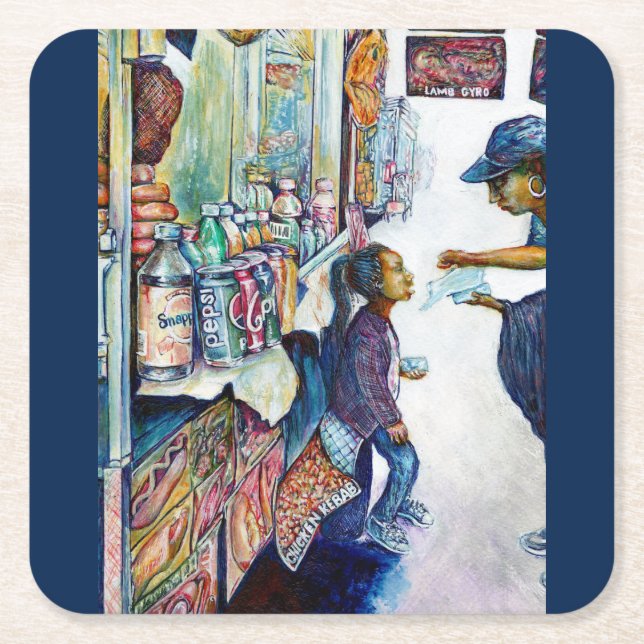 Posavasos Cuadrado De Papel En última instancia genera esperanza (Anverso)