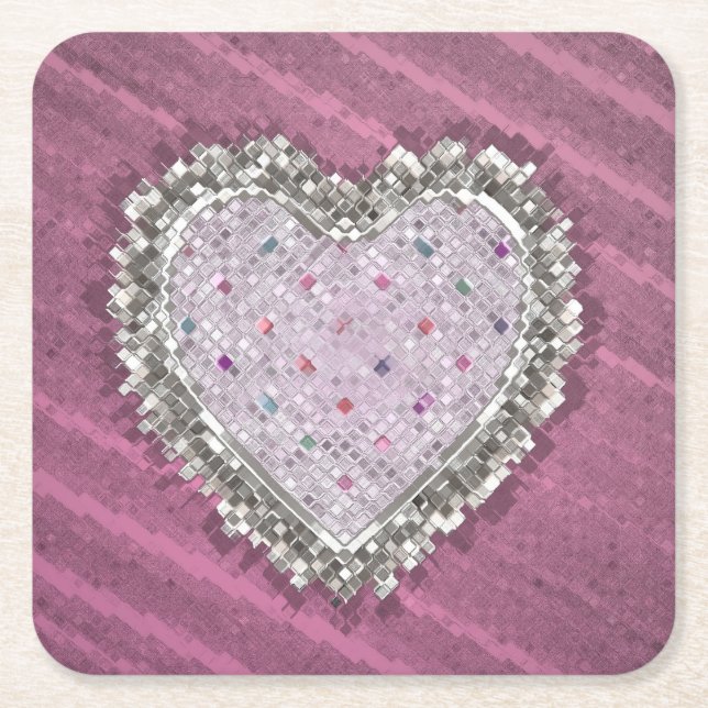 Posavasos Cuadrado De Papel Encanto de amor bueno (Anverso)