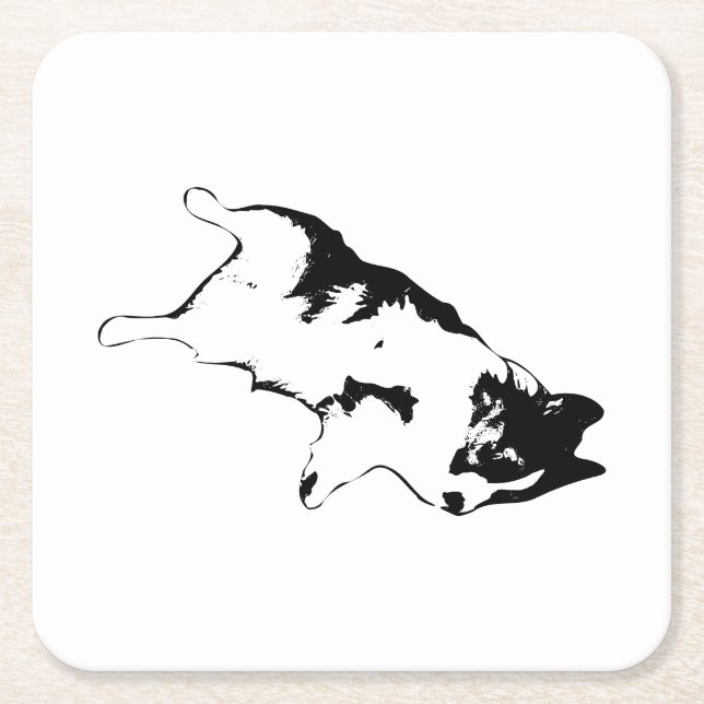 Posavasos Cuadrado De Papel Encendido al revés (Anverso)