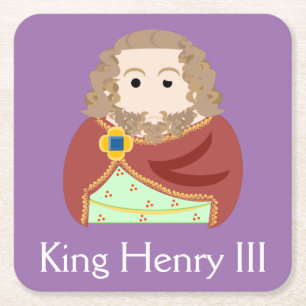 Posavasos Cuadrado De Papel Enrique III Rey de Inglaterra