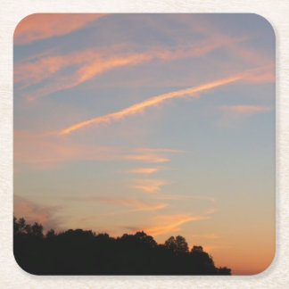 Posavasos Cuadrado De Papel Entorno Elkridge Sunset Maryland