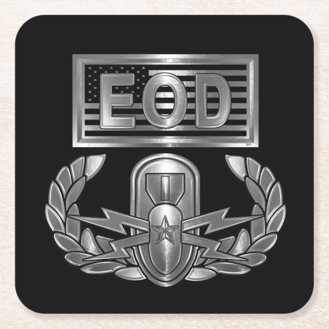 POSAVASOS CUADRADO DE PAPEL EOD "BLASTER MAESTRO" (Anverso)