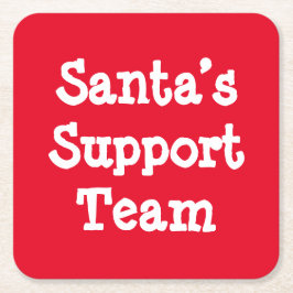 Posavasos Cuadrado De Papel Equipo de Apoyo de Santa Sede