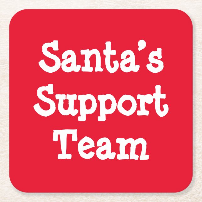 Posavasos Cuadrado De Papel Equipo de Apoyo de Santa Sede (Anverso)