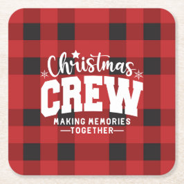 Posavasos Cuadrado De Papel Equipo de navidades