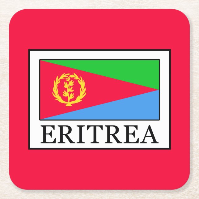 Posavasos Cuadrado De Papel Eritrea (Anverso)