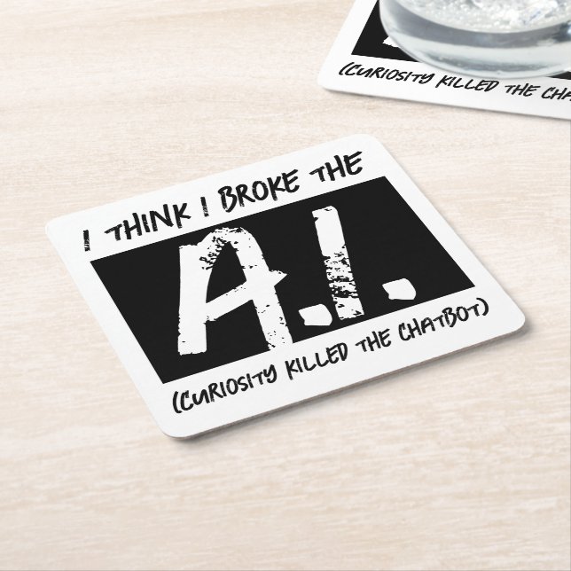 Posavasos Cuadrado De Papel Es Divertido Creo Que Rompí Con Los Desarrolladore (En perspectiva)